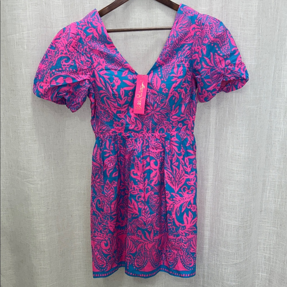 Lilly Pulitzer Susie Short Puffed Sleeve Dress Size 2 Brand New W/Tags
